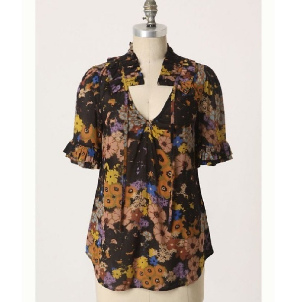 BIANKA Floral flowers BLOUSE by Odille Anthropologie
